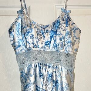 paisley mini slip dress